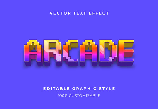 Arcade Pixel Block Text Effect
