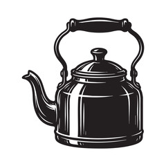 Vintage Water Kettle Engraving