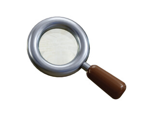 Magnifying glass icon 3d render concept of magnifying glasses for find and optical search or SEO icon vector illustration