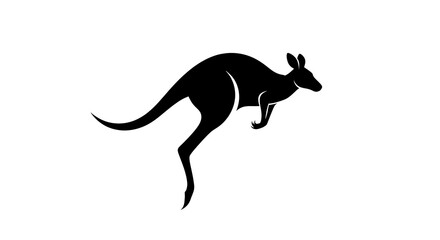 Obraz premium Kangaroo Silhouette - A Striking Symbol of Australian Wildlife and Nature.