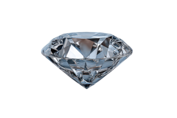 Single brilliant cut diamond gemstone sparkling on black background image, Png, Isolated on Transparent Background, Cut Out