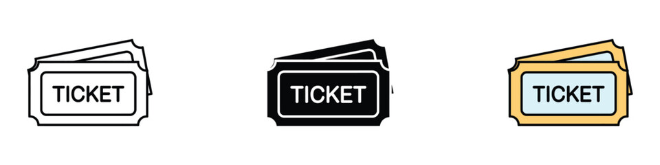 Movie ticket icon vector. events and admissions symbol. vector illustration. © MdNurul