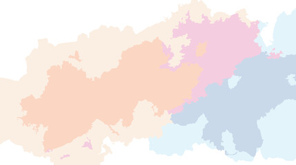 Obraz premium Abstract watercolor wash in pastel shades of pink, peach, and blue