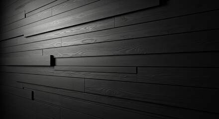 Dark textured wooden wall panels with dramatic directional lighting