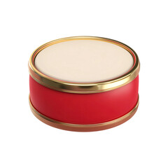 Traditional red drum 3D illustration on a transparent background 