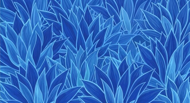 Abstract blue plant leaves pattern background texture design