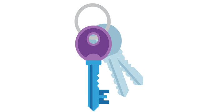 keys on white background