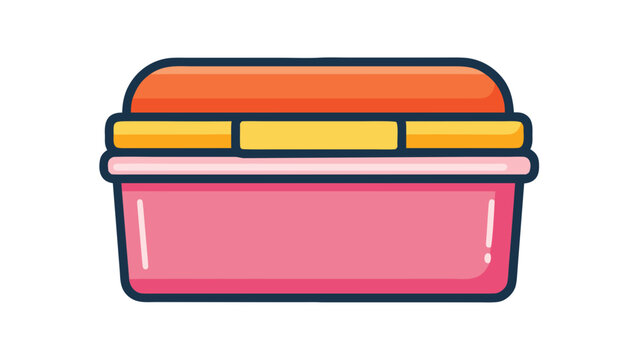 vector illustration of a plastic box