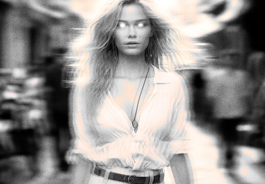 Black And White Ghost Photo Effect