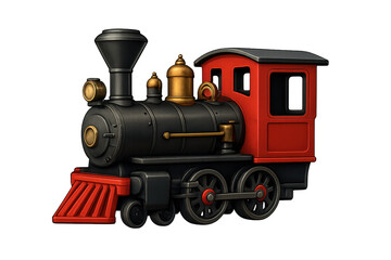 Obraz premium Toy steam locomotive engine representing childhood play