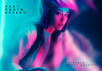 Pink And Blue Dynamic Motion Smear Photo Effect