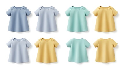 Obraz premium Colorful baby clothes collection isolated on white background