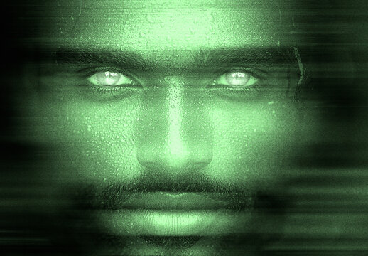 Green And Gray Ghost Photo Effect