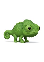 Fototapeta premium Cartoon chameleon illustration isolated on white background for design