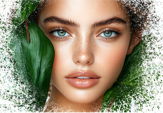 Green And White Dispersed Photo Effect