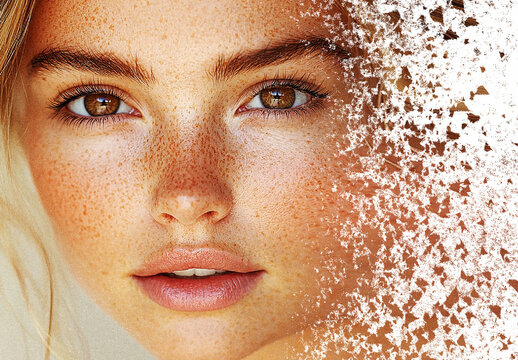 White And Beige Dispersion Photo Effect