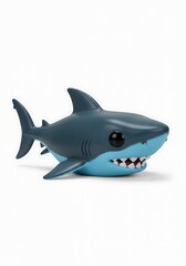 Obraz premium Cartoon shark figure isolated on white background for design elements
