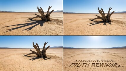 Desert Plant Shadows Collage with Truth Message.