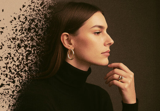 Black And Beige Dispersion Photo Effect