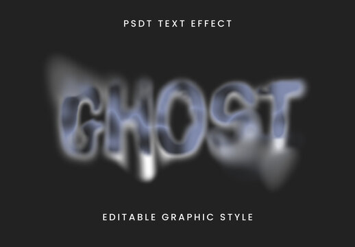 White And Black Ghostly Fog Text Effect Spooky Scary Font