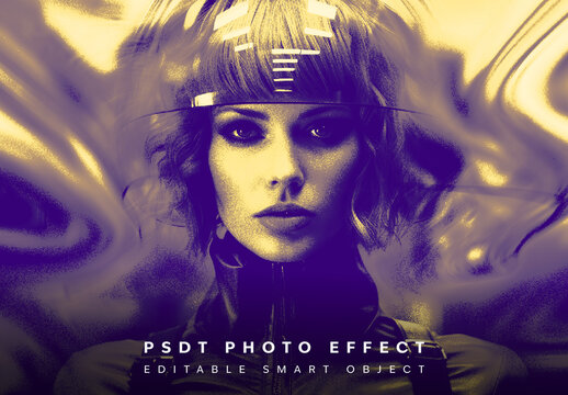 Yellow And Purple Abstract Motion Smear Photo Effect