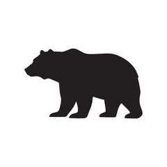 Fototapeta premium Grizzly Bear Silhouette Vector Graphic American Alligator