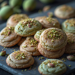 Pistachio Green Cookies