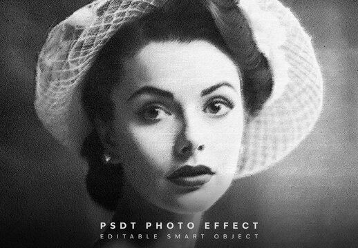 Black And White Vintage Paper Texture Photo Effect