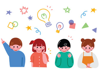 閃く子供のイラスト