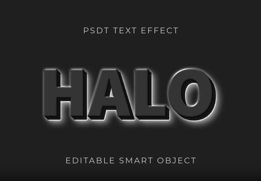 Black And Gray Glow Shadow Text Effect 3D Bold Backlit Font