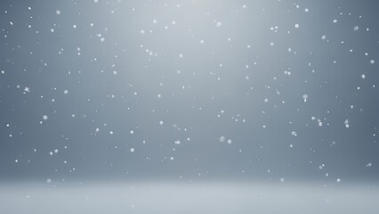 Obraz premium Snowfall on cool gray background