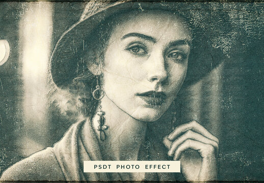 Green And Beige Vintage Paper Texture Photo Effectt