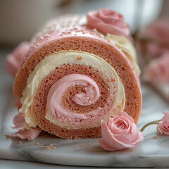 Vanilla Rose Cake Roll