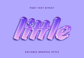 Purple And Pink 3D Shiny Text Effect Gradient Gloss Bold Font