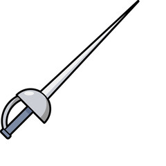 Fencing Sword Sport Equipment Illustration