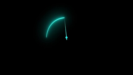 Abstract digital speed meter or indicator on black background. Speedometer Animation. Rating Meter neon , Tachometer of a sports car optimized for high-speed performance visuals - Powered by Adobe
