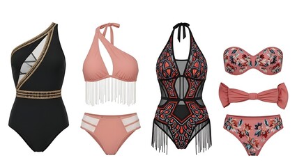 Swimwear collection assorted styles colors and designs