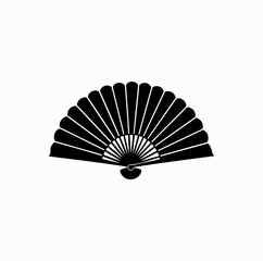 Spanish Hand Fan Silhouette (Abanico) &ndash; Traditional Culture Vector