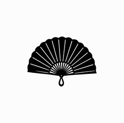 Spanish Hand Fan Silhouette (Abanico) &ndash; Traditional Culture Vector