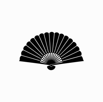 Spanish Hand Fan Silhouette (Abanico) &ndash; Traditional Culture Vector