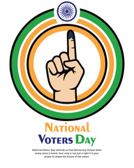 National Voters Day Illustration with Voting Awareness and Democracy Concept