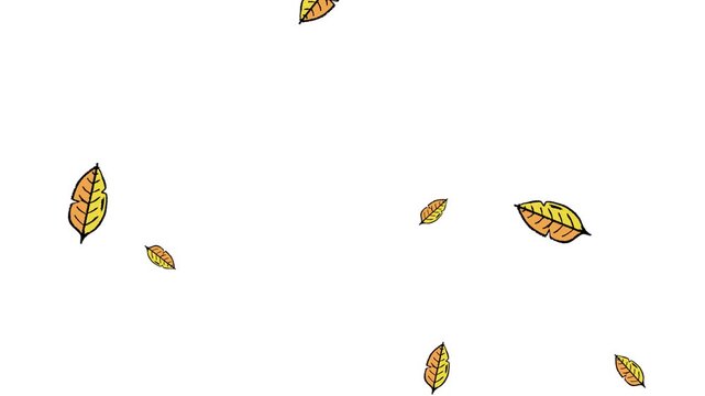 animation of plants and falling leaves	