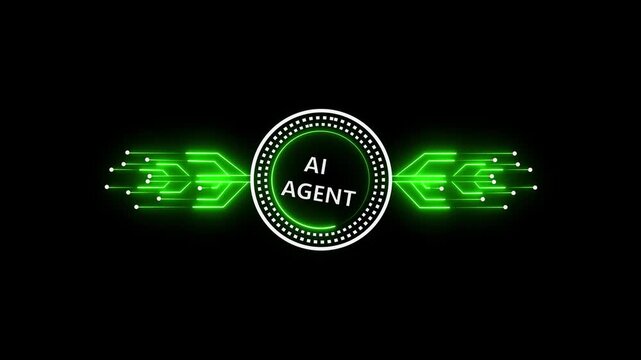 Ai tools or neon box. Multi function for Agentic AI technology motion background. AI agent ,AI assistant helps users search and chat naturally.