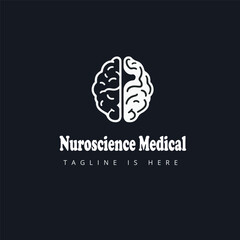 Neuroscience medical minimalist logo design