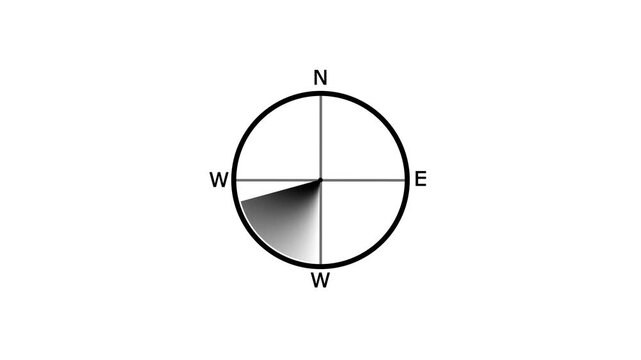 Digital Rader searching system animation. Rader Hud technology signal waves animated. searching security concept animation. signal waves, searching icon.on a white background , with video animation.