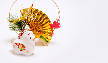 Japanese new year material. Zodiac horse. Year of the Horse. 日本の正月素材。干支の午。午年。