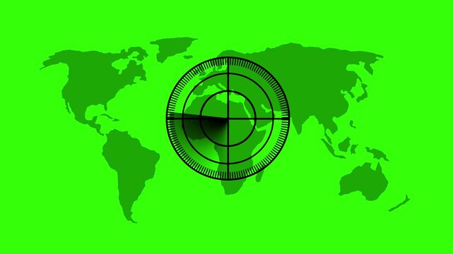 Black color cyan radar screen. Abstract Hud call Rader concept. Radar point dictated to the enemy position.on a green background. Digital realistic Technology radar animation.