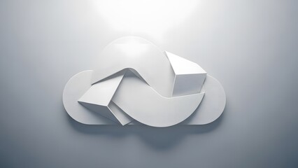 Abstract White Cloud Data Icon