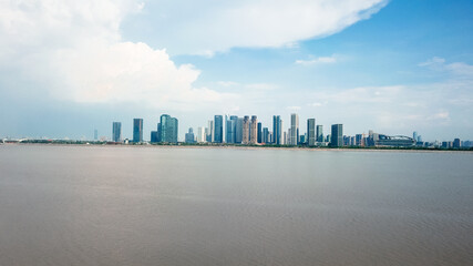 Hangzhou Binjiang District Skyline - Aerial Financial Commercial Photography