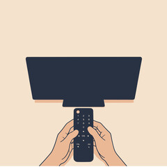 hand holding a remote